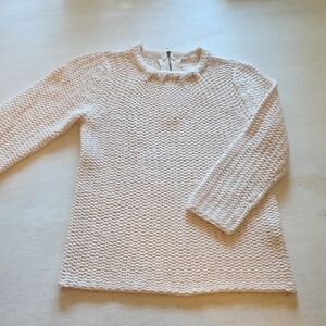Zara Cream‎ Crop Sleeve Sweater